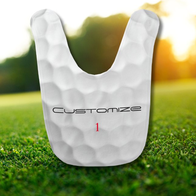 Personalized Golf Gift with Custom Name & Number Baby Bib (Creator Uploaded)