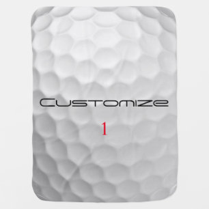 Personalized Golf Gift with Custom Name & Number Baby Blanket