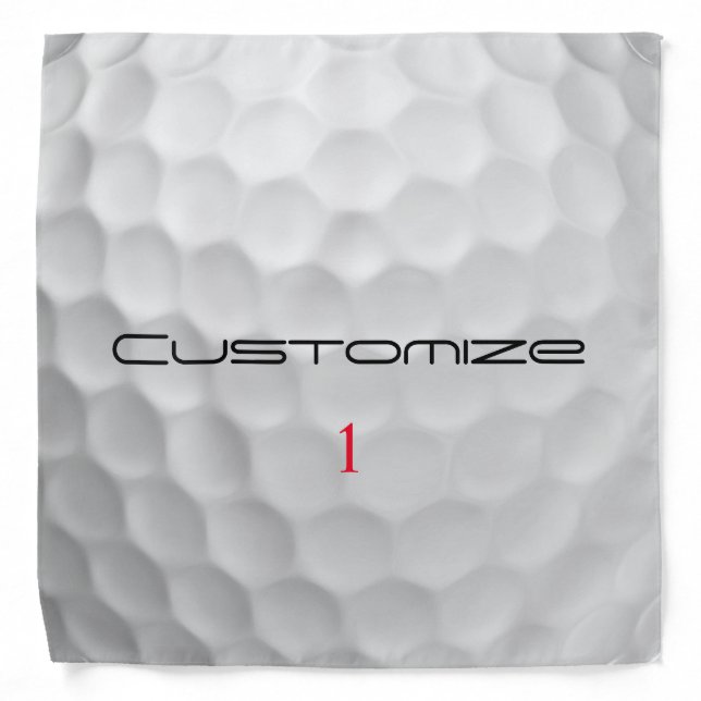 Personalized Golf Gift with Custom Name & Number Bandana (Front)