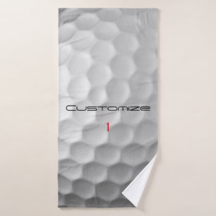 Personalized Golf Gift with Custom Name & Number Bath Towel