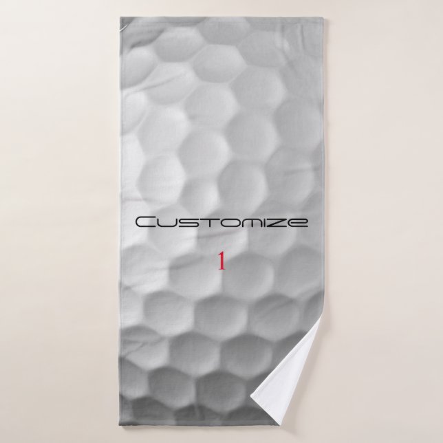 Personalized Golf Gift with Custom Name & Number Bath Towel (Bath Towel)