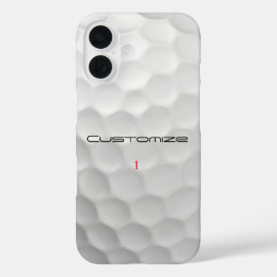 Personalized Golf Gift with Custom Name & Number iPhone 16 Case