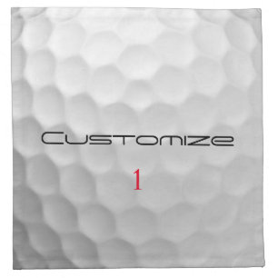 Personalized Golf Gift with Custom Name & Number Cloth Napkin