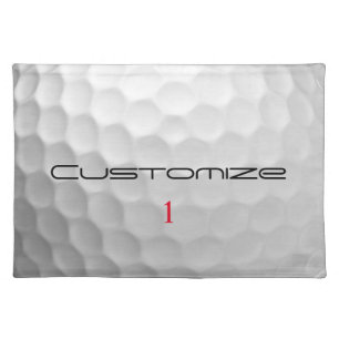 Personalized Golf Gift with Custom Name & Number Cloth Placemat