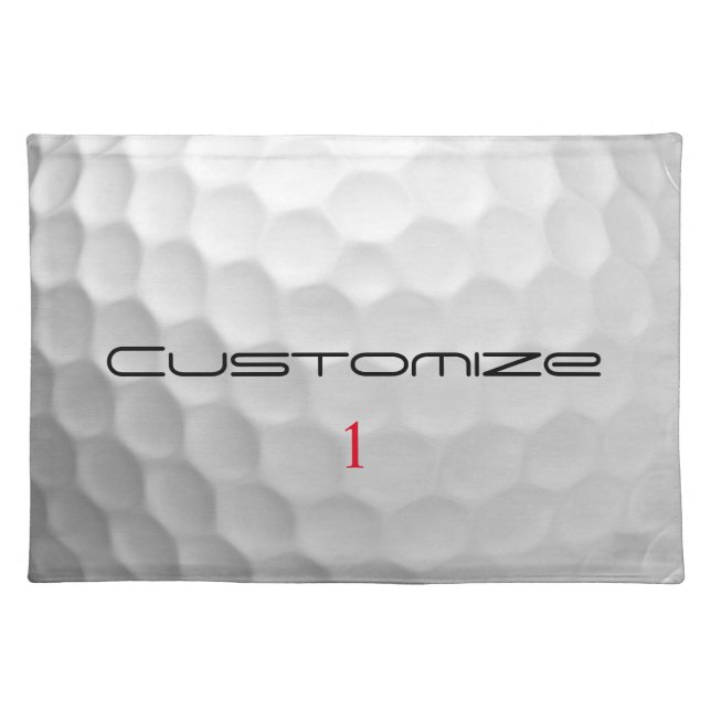 Personalized Golf Gift with Custom Name & Number Cloth Placemat (Front)