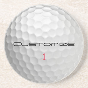 Personalized Golf Gift with Custom Name & Number Coaster
