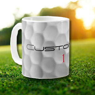 Personalized Golf Gift with Custom Name & Number Coffee Mug
