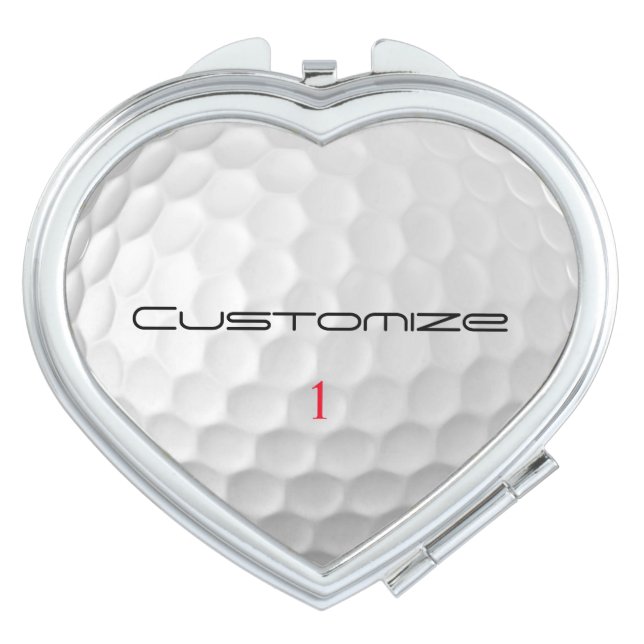 Personalized Golf Gift with Custom Name & Number Compact Mirror (Front)