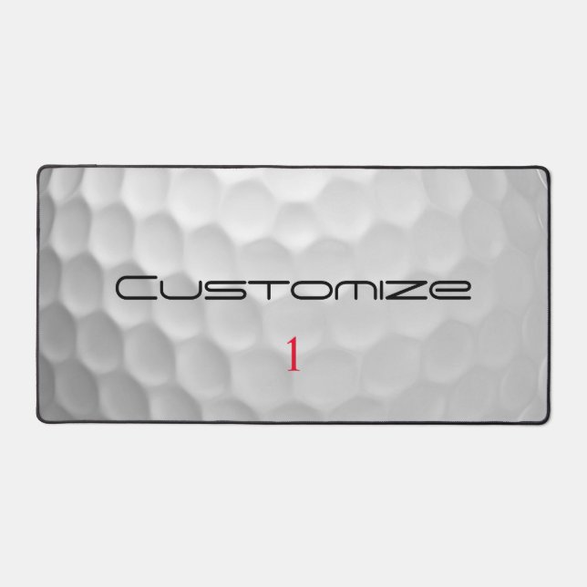 Personalized Golf Gift with Custom Name & Number Desk Mat (Front)