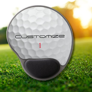 Personalized Golf Gift with Custom Name & Number Gel Mouse Pad
