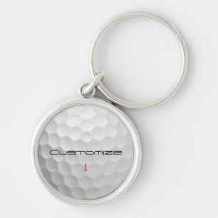 Personalized Golf Gift with Custom Name & Number Keychain