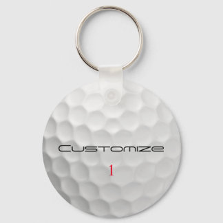 Personalized Golf Gift with Custom Name & Number Keychain