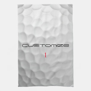 Personalized Golf Gift with Custom Name & Number Kitchen Towel