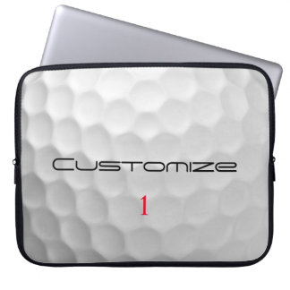 Personalized Golf Gift with Custom Name & Number Laptop Sleeve