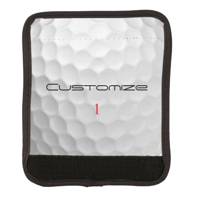 Personalized Golf Gift with Custom Name & Number Luggage Handle Wrap (Front)