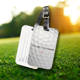 Personalized Golf Gift with Custom Name & Number Luggage Tag