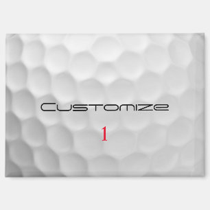 Personalized Golf Gift with Custom Name & Number Magnet