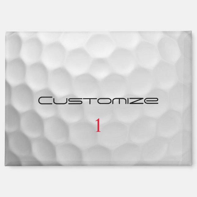 Personalized Golf Gift with Custom Name & Number Magnet (Front)