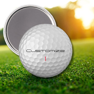 Personalized Golf Gift with Custom Name & Number Magnet