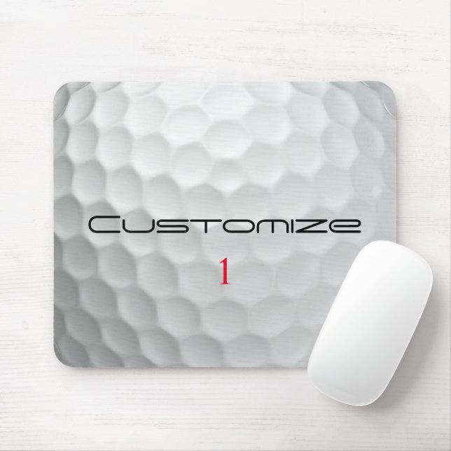 Personalized Golf Gift with Custom Name & Number Mouse Pad (With Mouse)