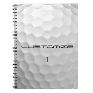 Personalized Golf Gift with Custom Name & Number Notebook