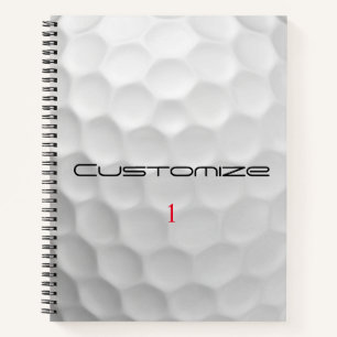 Personalized Golf Gift with Custom Name & Number Notebook