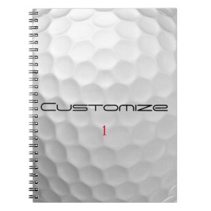 Personalized Golf Gift with Custom Name & Number Notebook