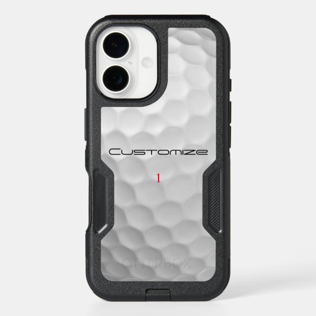 Personalized Golf Gift with Custom Name & Number Otterbox iPhone Case (Back)