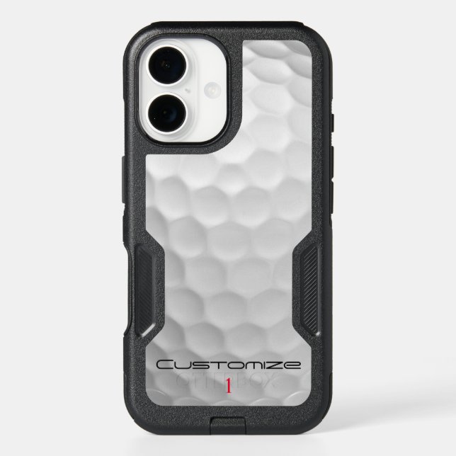 Personalized Golf Gift with Custom Name & Number Otterbox iPhone Case (Back)