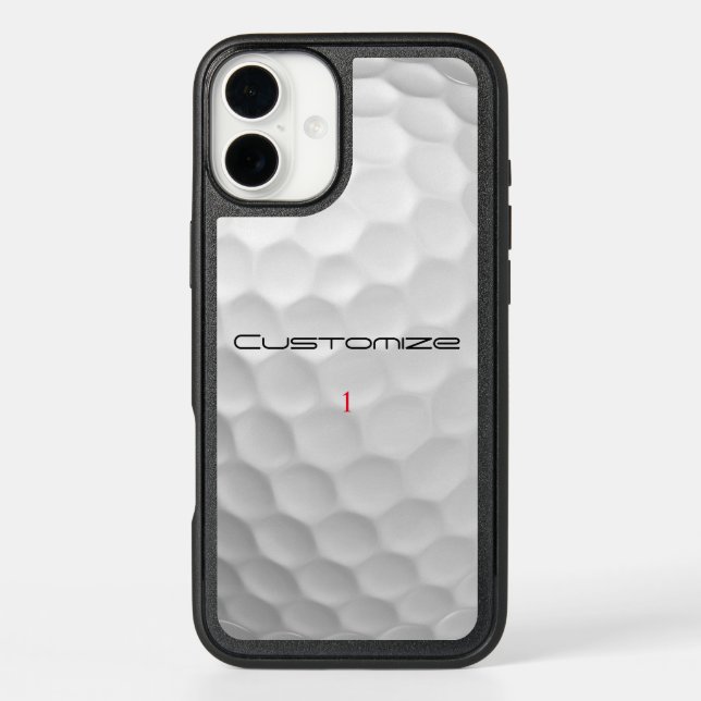 Personalized Golf Gift with Custom Name & Number Otterbox iPhone Case (Back)