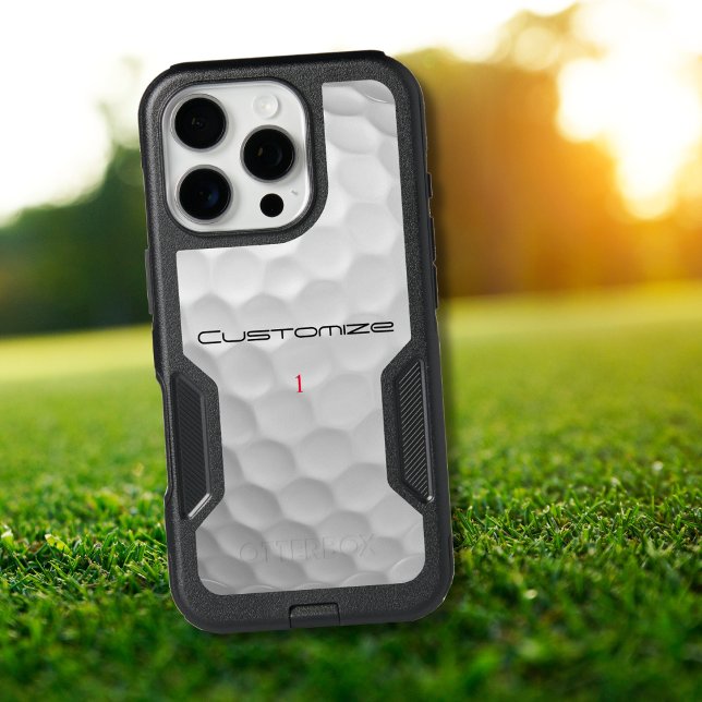 Personalized Golf Gift with Custom Name & Number Otterbox iPhone Case (Creator Uploaded)