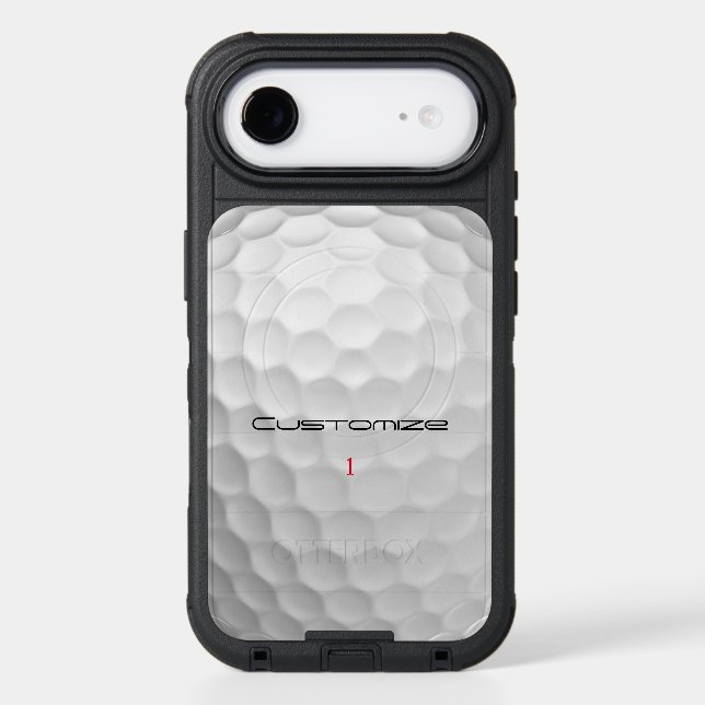 Personalized Golf Gift with Custom Name & Number Otterbox iPhone Case (Back)