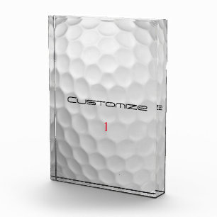 Personalized Golf Gift with Custom Name & Number Photo Block