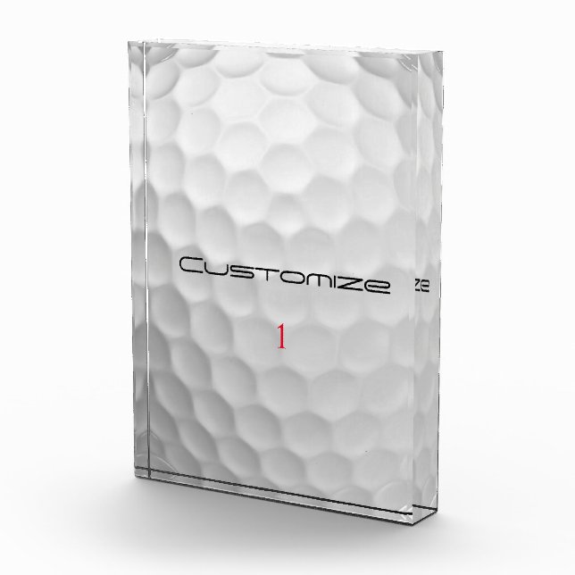 Personalized Golf Gift with Custom Name & Number Photo Block (Right)