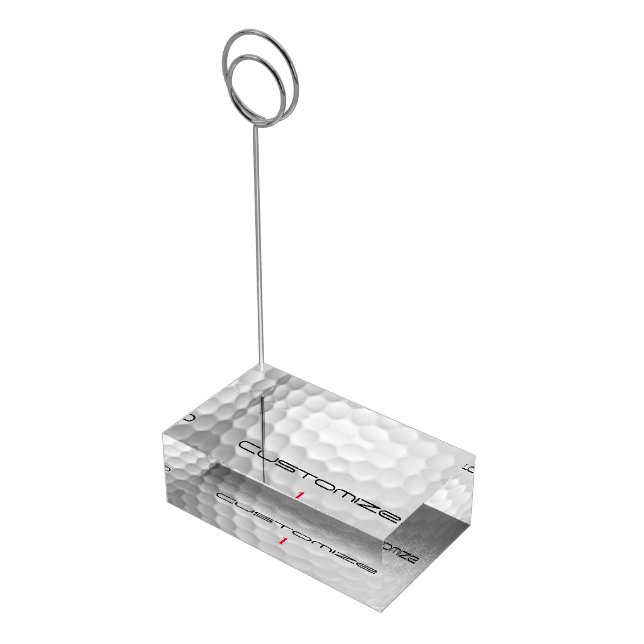 Personalized Golf Gift with Custom Name & Number Place Card Holder (Corner)