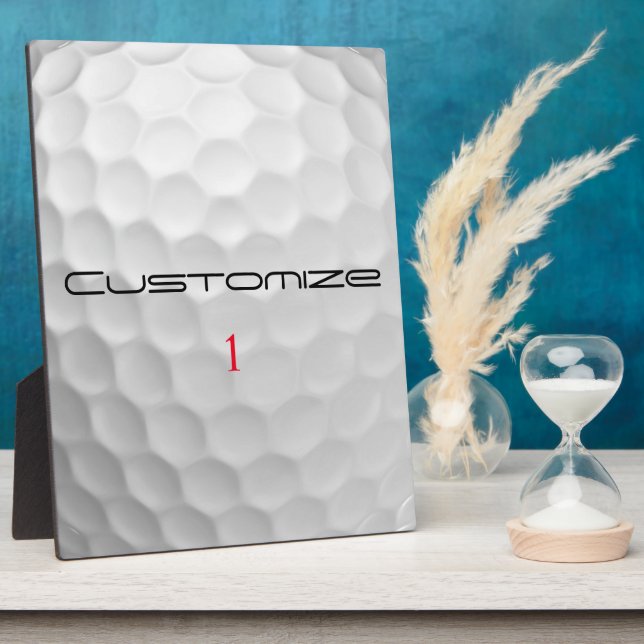 Personalized Golf Gift with Custom Name & Number Plaque (Side)