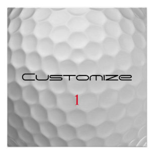 Personalized Golf Gift with Custom Name & Number Poster