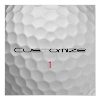 Personalized Golf Gift with Custom Name & Number Poster