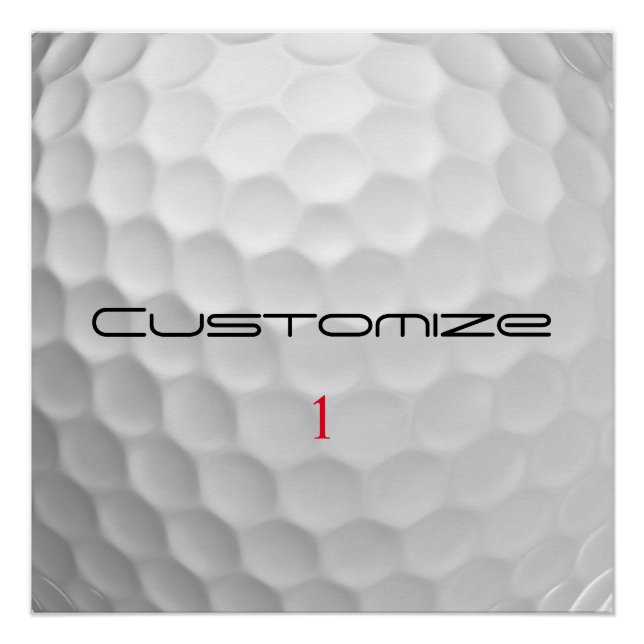 Personalized Golf Gift with Custom Name & Number Poster (Front)
