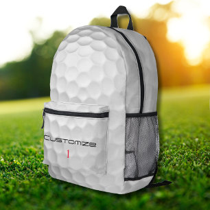 Personalized Golf Gift with Custom Name & Number Printed Backpack
