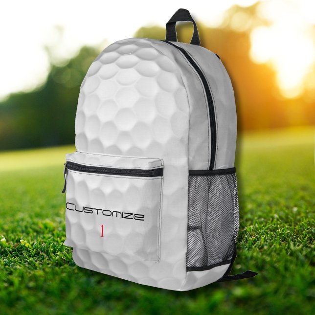 Personalized Golf Gift with Custom Name & Number Printed Backpack (Creator Uploaded)