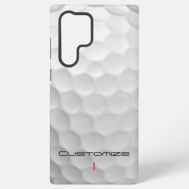 Personalized Golf Gift with Custom Name & Number Samsung Galaxy Case (Back)
