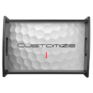 Personalized Golf Gift with Custom Name & Number Serving Tray