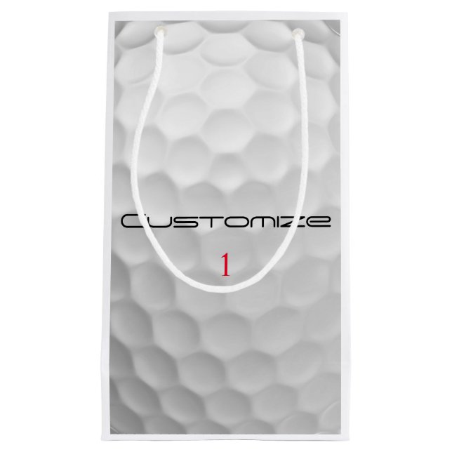 Personalized Golf Gift with Custom Name & Number Small Gift Bag (Front)