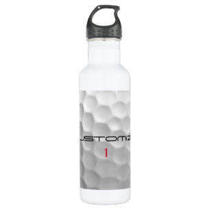 Personalized Golf Gift with Custom Name & Number Stainless Steel Water Bottle