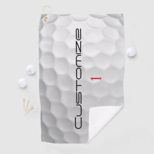 Personalized Golf Gift with Custom Name & Number Towel