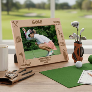 Personalized Golf Golfer The Hole Is The Goal Engraved Frames