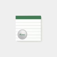 Personalized Golf Golfing Post It Notes Gift