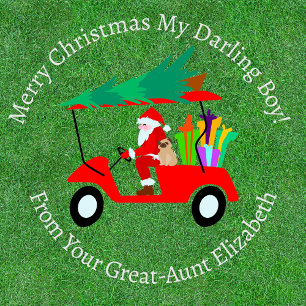 Personalized Golf Green Christmas Wrapping Paper