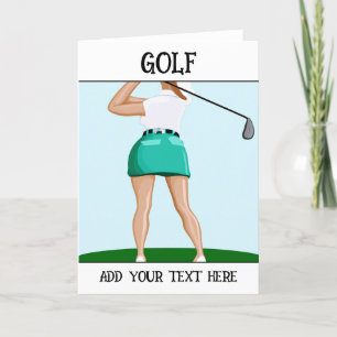 Personalized Golf Greeting Card